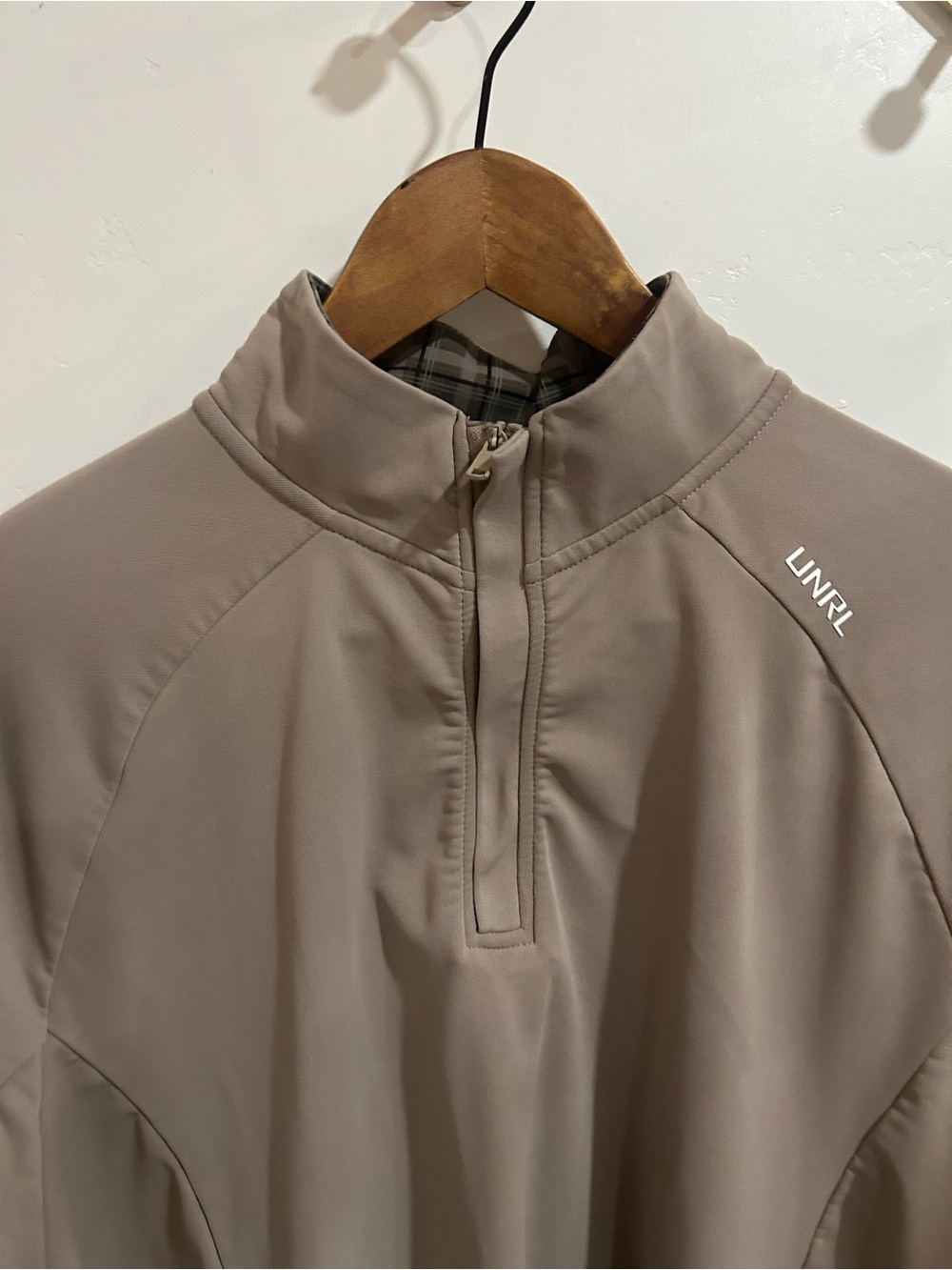 UNRL Men's Taupe Utility Half-Zip Jacket